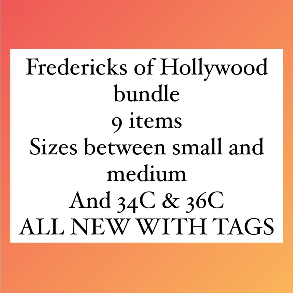Fredericks of Hollywood BUNDLE 9 items